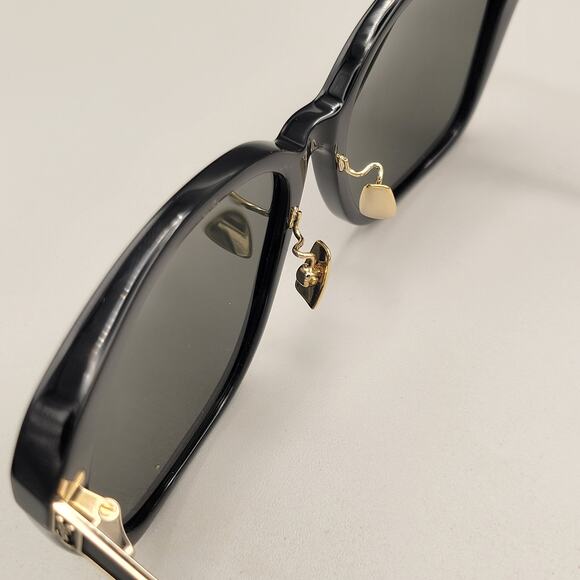 New Saint Laurent SL M78/F 002 Black Plastic Oversized Sunglasses Grey Lens - Picture 6 of 12